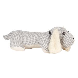 Clayre & Eef Deurstopper Hond 36x15x24 cm Grijs Polyester Deurklem Grijs Deurklem