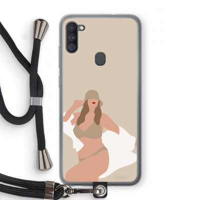 One of a kind: Samsung Galaxy A11 Transparant Hoesje met koord