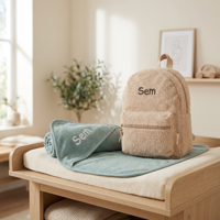 Rugzak Babycadeauset Prêt Ridge and Row Teddy Beige