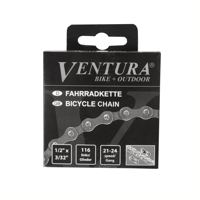 Ventura ketting 8 speed, 1/2x3/32 116l grijs/bruin (hangverpakking)