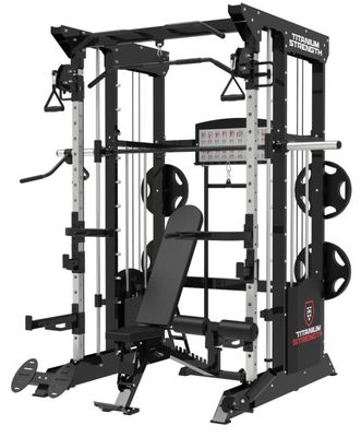 Titanium Strength Black Series B200 V2 Smith-Machine | Multipower | Rack + Katrollen
