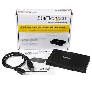 StarTech.com 2,5in aluminium USB 3.0 externe SATA III SSD harde-schijfbehuizing met UASP voor SATA 6 Gbps draagbare externe HDD