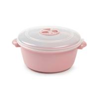 Plasticforte Magnetronschaal met deksel/ventiel - 1L - lichtroze - kunststof - BPA vrij