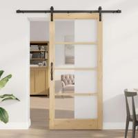 Schuifdeur ORKDAL Bruin 93 x 202 cm Massief grenenhout