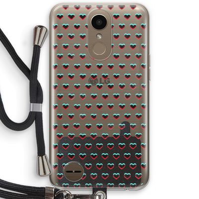 Hartjes: LG K10 (2017) Transparant Hoesje met koord