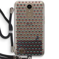 Hartjes: LG K10 (2017) Transparant Hoesje met koord