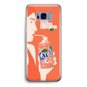 Peach please!: Samsung Galaxy S8 Transparant Hoesje