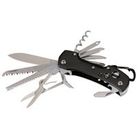 Zakmes met 12 functies - RVS - multitool - zwart - handige zakmessen - 10 cm