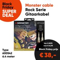 Monster Cable Rock Gitaarkabel 6.4 Meter Recht / Rechte Pluggen 600542 - Aanbieding