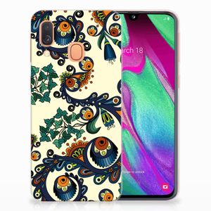 Siliconen Hoesje Samsung Galaxy A40 Barok Flower