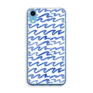 Blauwe golven: iPhone XR Transparant Hoesje