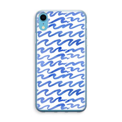 Blauwe golven: iPhone XR Transparant Hoesje