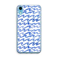 Blauwe golven: iPhone XR Transparant Hoesje