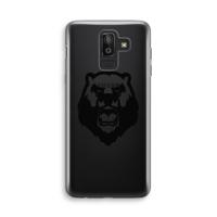 Angry Bear (black): Samsung Galaxy J8 (2018) Transparant Hoesje - thumbnail