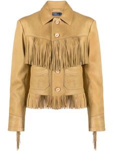 Polo Ralph Lauren veste en cuir à franges - Tons neutres