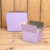 Bonbon doosjes - Chocolade doosje - Pastel lila LAAG - 12 stuks