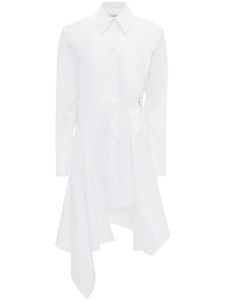 JW Anderson robe-chemise à design asymétrique - Blanc