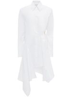 JW Anderson asymmetric cotton shirtdress - Blanc - thumbnail