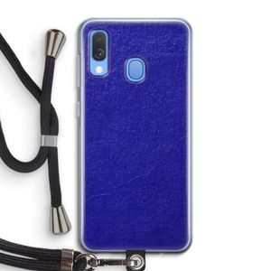 Majorelle Blue: Samsung Galaxy A40 Transparant Hoesje met koord