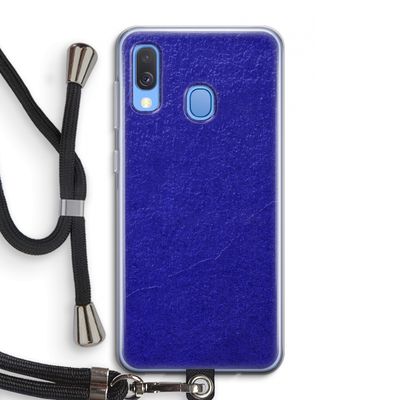 Majorelle Blue: Samsung Galaxy A40 Transparant Hoesje met koord