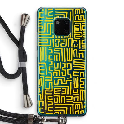 Majorelle Blue Print: Huawei Mate 20 Pro Transparant Hoesje met koord