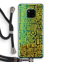 Majorelle Blue Print: Huawei Mate 20 Pro Transparant Hoesje met koord