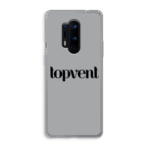 Topvent Grijs Zwart: OnePlus 8 Pro Transparant Hoesje