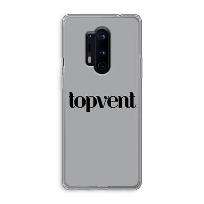 Topvent Grijs Zwart: OnePlus 8 Pro Transparant Hoesje