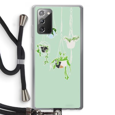 Hang In There: Samsung Galaxy Note 20 / Note 20 5G Transparant Hoesje met koord