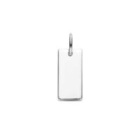 Gerhodineerde 925 Zilveren Hanger - Elegante Rechthoekige Vorm