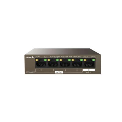 Tenda TEG1105PD netwerk-switch Gigabit Ethernet (10/100/1000) Power over Ethernet (PoE) Bruin