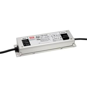 Mean Well ELG-150-24AB-3Y LED-driver Constante spanning 150 W 3.2 - 6.25 A 21.6 - 26.4 V/DC 3-in-1 dimmer, Montage op ontvlambare oppervlakken, Geschikt voor