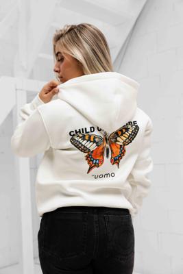 24 Uomo Child of Nature Hoodie Dames Off-white - Maat XS - Kleur: Wit | Soccerfanshop