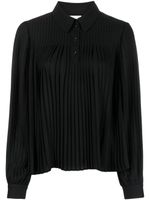 Claudie Pierlot chemise plissée à manches longues - Noir