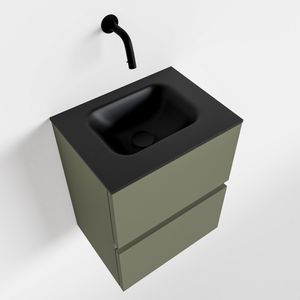 Toiletmeubel Mondiaz Ada | 40 cm | Meubelkleur Army | Lex wastafel Urban Midden | Zonder kraangat