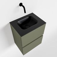 Toiletmeubel Mondiaz Ada | 40 cm | Meubelkleur Army | Lex wastafel Urban Midden | Zonder kraangat