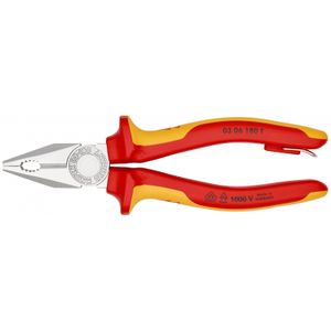 Knipex 03 06 180 T VDE Combinatietang 180 mm DIN EN 60900, DIN ISO 5746