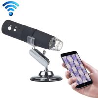 50 X ~ 1000 X Vergrootglas HD Image Sensor 1920x1080P USB WiFi digitale microscoop met 8 LED & professionele Stand (zwart)