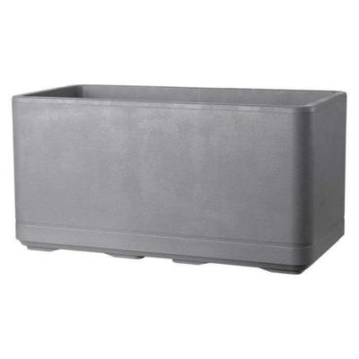 Muret Plantenbak - DEROMA - Cosmo - Asgrijs - Met waterreservoir - Wielen - 78 cm