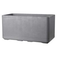 Muret Plantenbak - DEROMA - Cosmo - Asgrijs - Met waterreservoir - Wielen - 78 cm