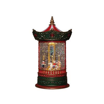 Lantaarn carousel 25,5x16 cm rood - Annas collection