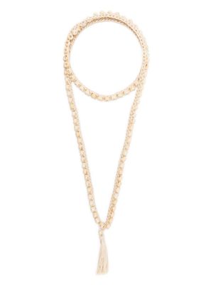 Alanui collier à détail de pompon - Tons neutres