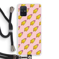 Waterijsjes: Samsung Galaxy A71 Transparant Hoesje met koord