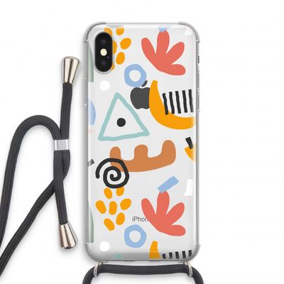 Abstract: iPhone X Transparant Hoesje met koord