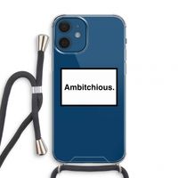 Ambitchious: iPhone 12 mini Transparant Hoesje met koord