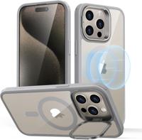 iPhone Classic Hybrid Case with Stash Stand (HaloLock) Clear Grey