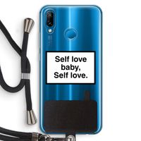 Self love: Huawei P20 Lite Transparant Hoesje met koord