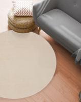 Karpet24 Loft modern pluizig laagpolig tapijt, antislip onderkant, wasbaar tot 30 graden, heerlijk zacht, bontlook, beige-Ø 200 cm