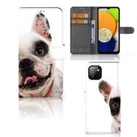 Samsung Galaxy A03 | Telefoonhoesje | Met pasjeshouder | Franse Bulldog