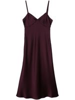 Polo Ralph Lauren robe longue en satin - Violet - thumbnail